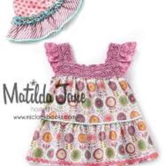 Matilda Jane Girls Romper - By the Seashore Bubble w/ Hat 18-24M - Picture 2 of 6